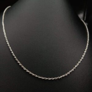 1.52g _18k_Italy_white_gold_rope chain_18inch