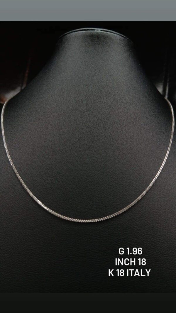 1.96g _18k_Italy_white_gold_necklace_18inch