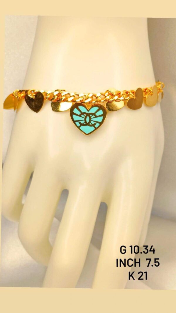 10,43g _21k_bracelet_with_charm_7,5 inch