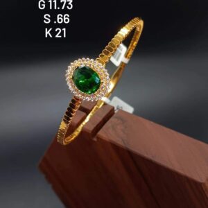 11,73g _21k_bracelet_with_stone_green