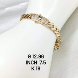 12,96g _ unisex_bracelet_7,5inch _18k