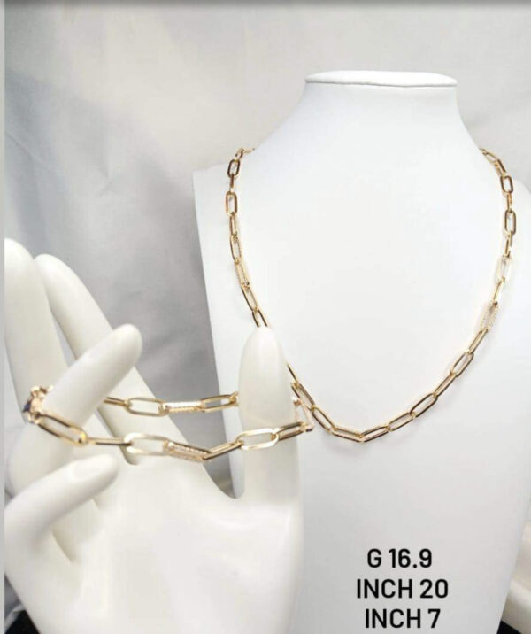 16,09g _21k set_necklace_20inch _bracelet _7inch