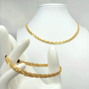 17,83g _21k set_necklace_16inch_bracelet 7,5inch