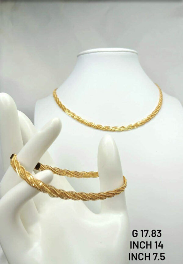 17,83g _21k set_necklace_16inch_bracelet 7,5inch