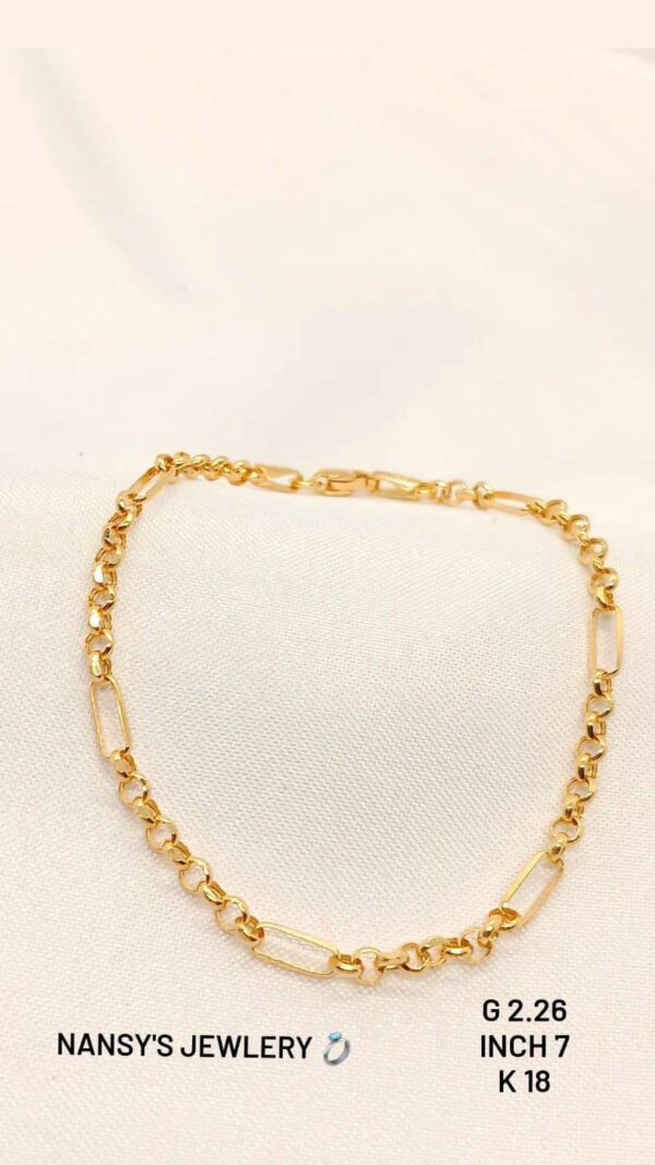 2.26g _18k_bracelet_paper_clip_7 inch