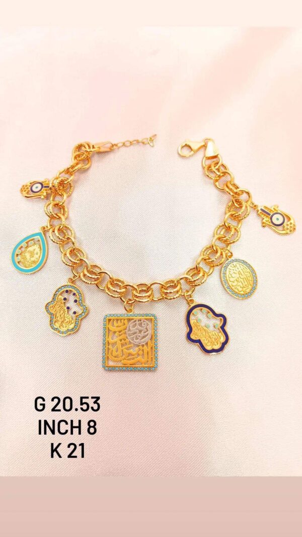 20.53g _21k_bracelet_with_charm_8inch