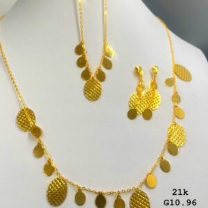 21k_set _10,96g_ bracelet,_necklace_and _earring