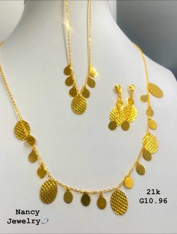 21k_set _10,96g_ bracelet,_necklace_and _earring