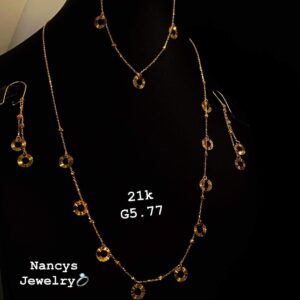 21k_set_5,77g_bracelet_necklace_and_earring