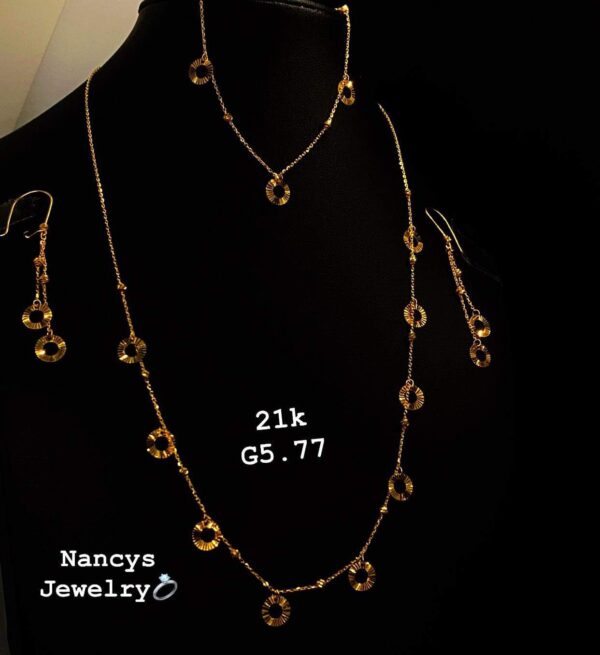 21k_set_5,77g_bracelet_necklace_and_earring