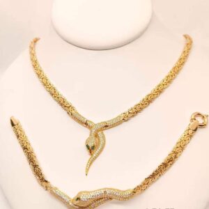 34.73g _18k_set_necklace_18inch_and _bracelet_7inch