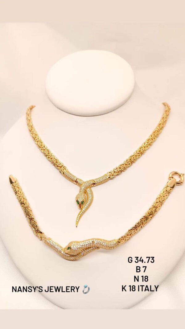 34.73g _18k_set_necklace_18inch_and _bracelet_7inch