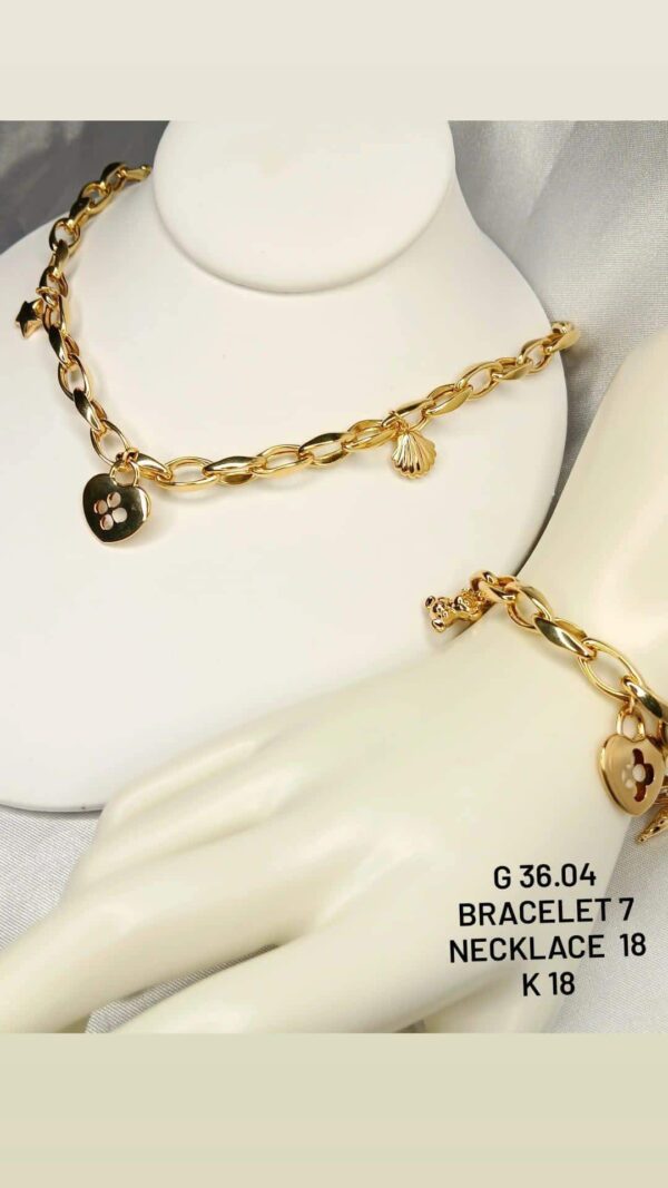 36.04g _18k_necklace_18inch_and_bracelet _7inch