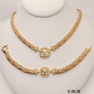 39.76g _18k_set _ necklace_17inch_and _bracelet_7inch