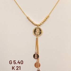 5,40g _21k_Necklace_with_homos_and_charm