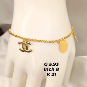 5,93g _8 inch_ Channel_21k_bracelet