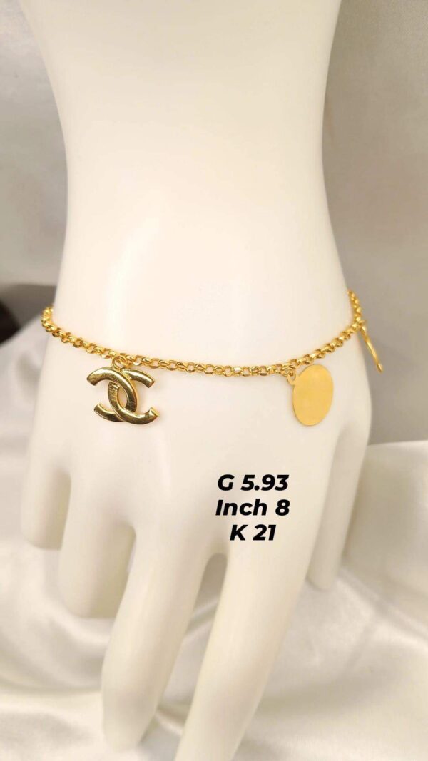 5,93g _8 inch_ Channel_21k_bracelet