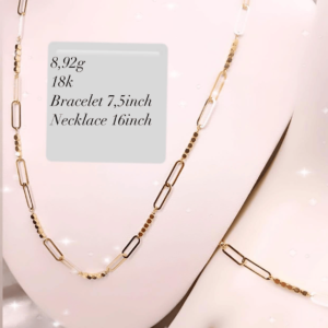 8,92g _necklace_16inch ,bracelet_7,5. _18k