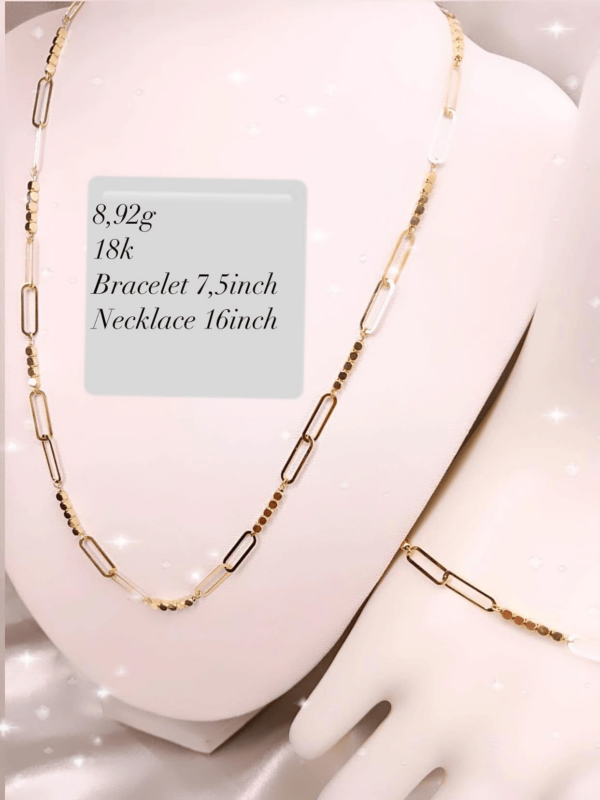 8,92g _necklace_16inch ,bracelet_7,5. _18k